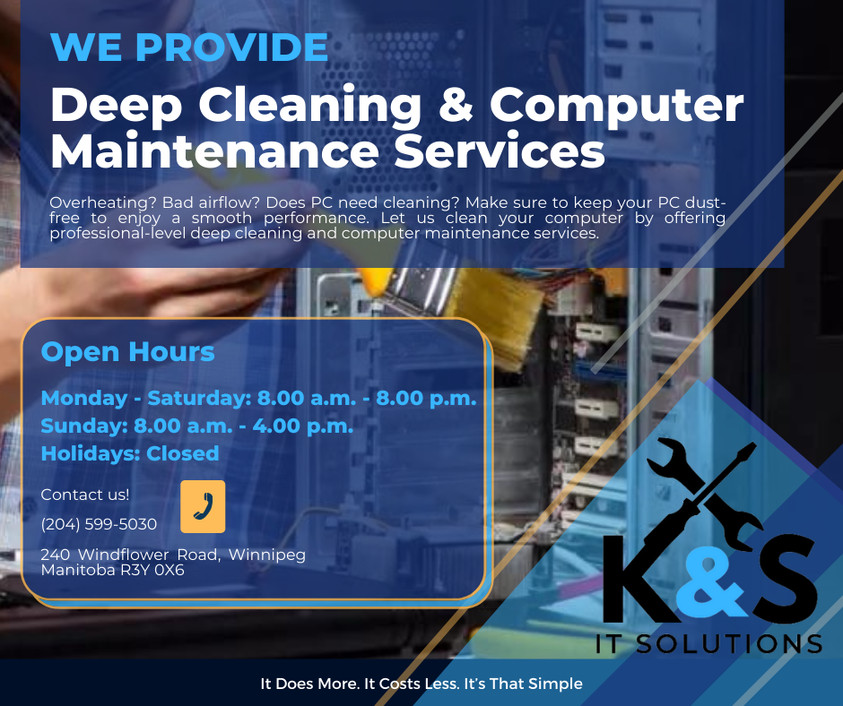 K & S I.T Solutions | 240 Windflower Rd, Winnipeg, MB R3Y 0X6, Canada | Phone: (431) 277-1101