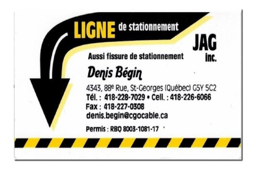 Ligne de Stationnement J A G Inc | point of interest | 4343 88e Rue, Saint-Georges, QC G5Y 5C2, Canada | 4182287029 OR +1 418-228-7029
