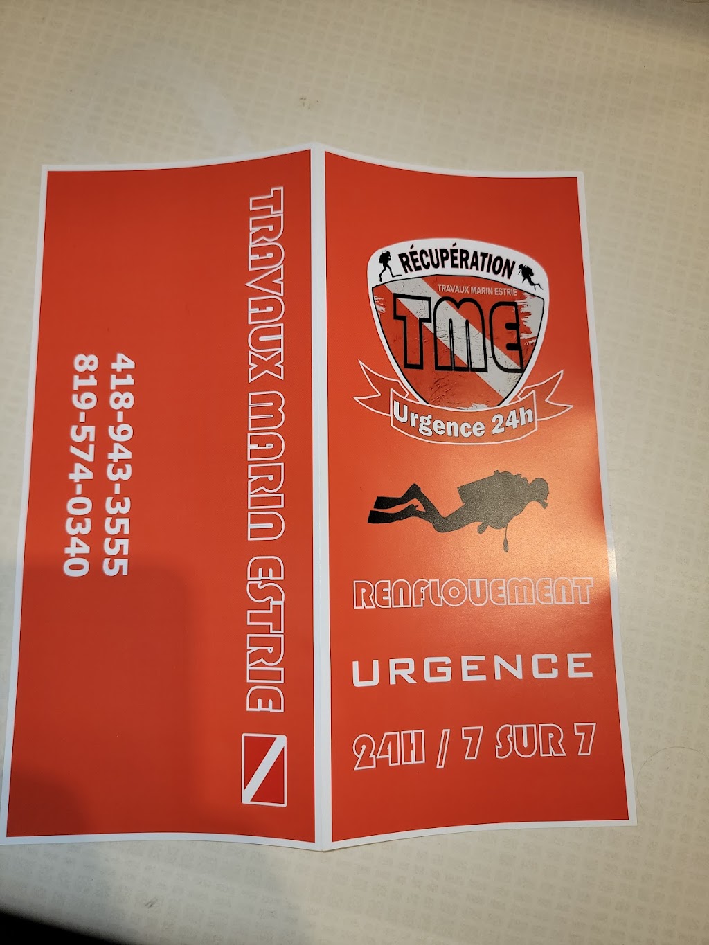 Urgence Plongée TME (Travaux Marin Estrie) | 39 Rue Fréchette, Magog, QC J1X 5Y2, Canada | Phone: (418) 943-3555