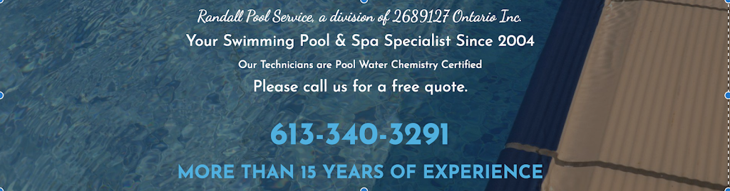Randall Pool Service | 1245 Fairway Dr, Manotick, ON K4M 1B3, Canada | Phone: (613) 340-3291