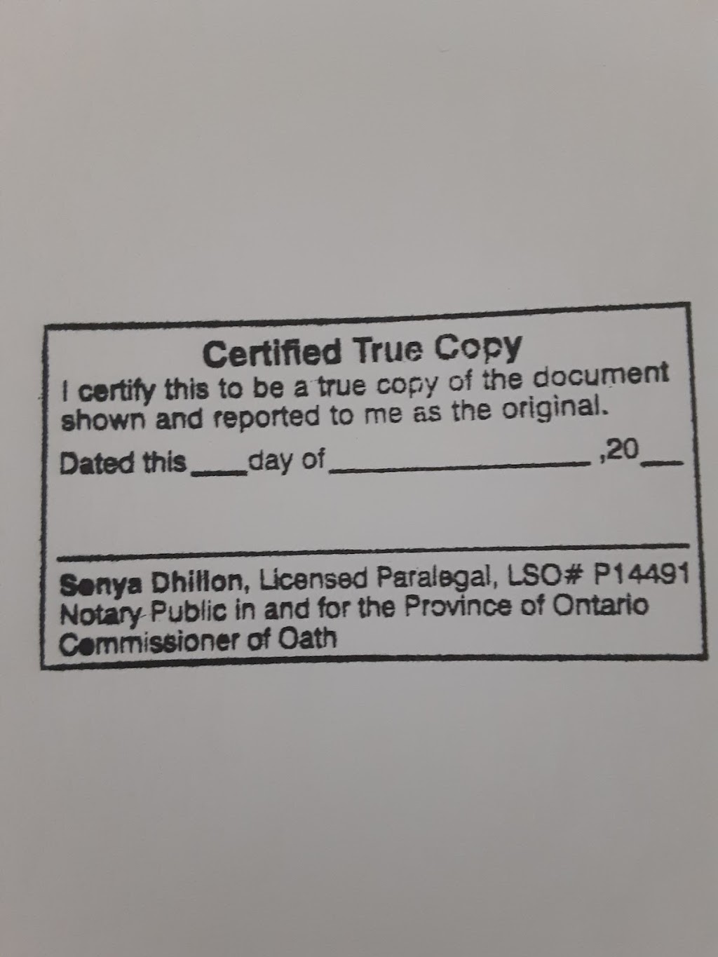 Sonya Notary Public and Commissioner of Oaths | 27 Renwick Ave, Cambridge, ON N3C 2T5, Canada | Phone: (647) 629-2279