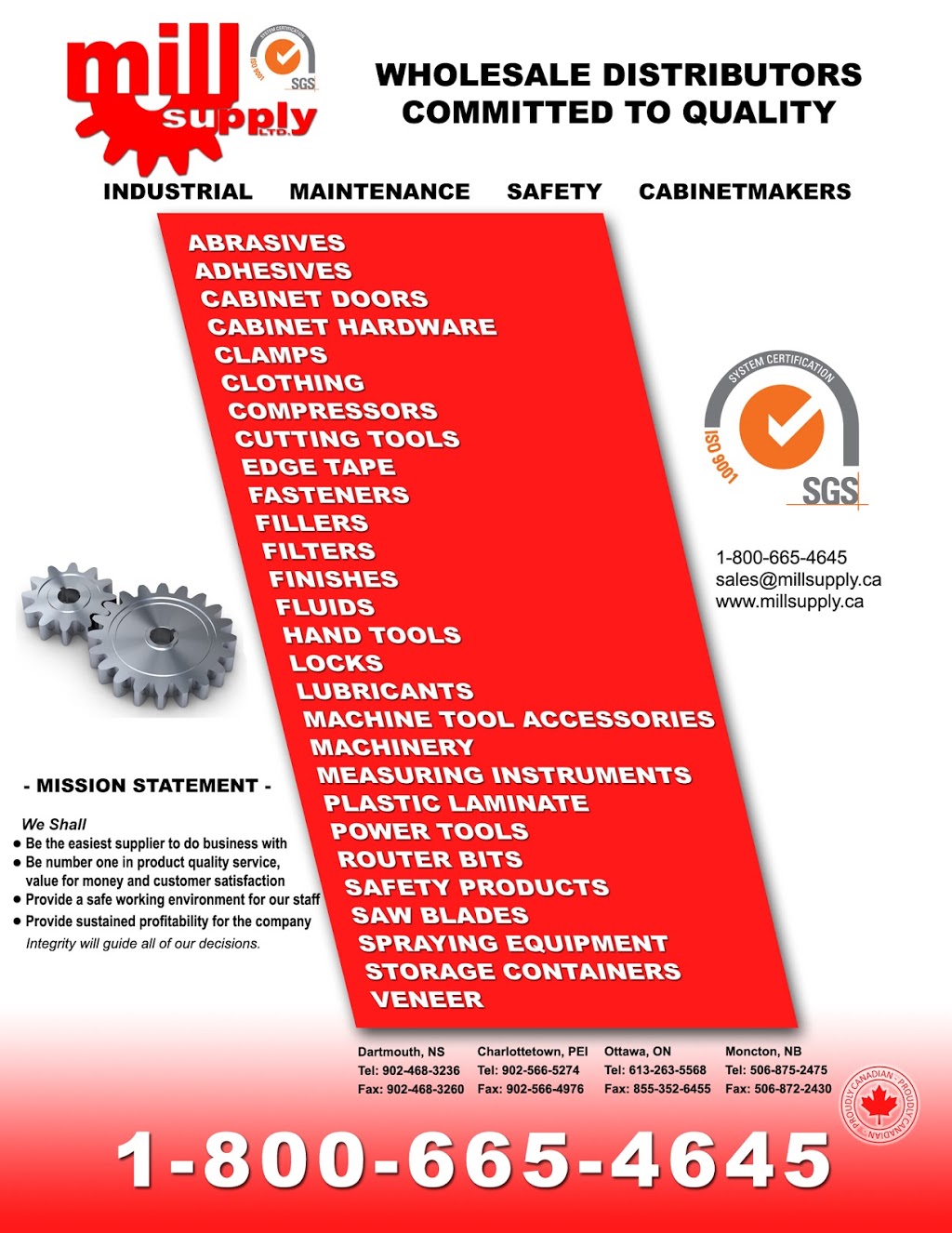 Mill Supply | 32 Troop Ave, Dartmouth, NS B3B 1Z1, Canada | Phone: (902) 468-3236