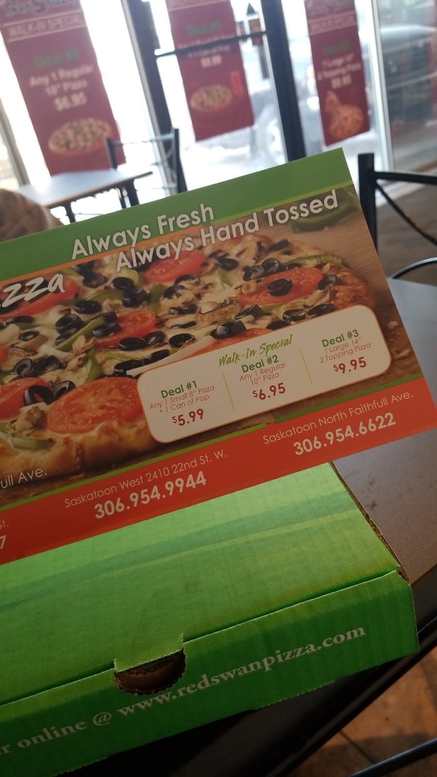 Red Swan Pizza | 2750 Faithfull Ave #213, Saskatoon, SK S7K 6M6, Canada | Phone: (306) 954-6622