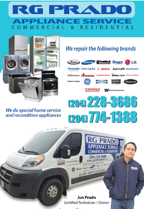 Rgprado Appliance Repair | 1514 Manitoba Ave, Winnipeg, MB R2X 0L5, Canada | Phone: (204) 228-3686
