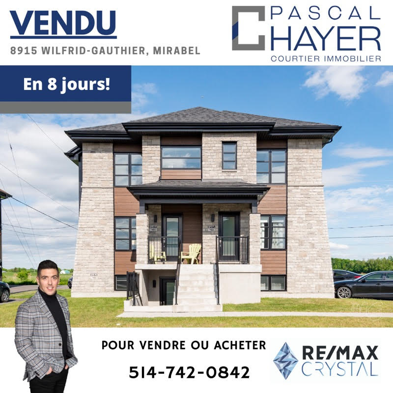 Pascal Chayer RE/MAX DICI | 3080 Ch Sainte-Marie, Mascouche, QC J7K 3B7, Canada | Phone: (514) 742-0842
