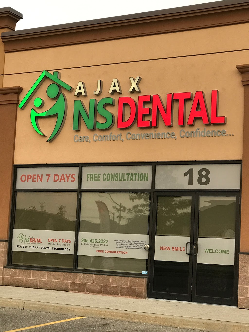 Ajax NS Dental | dentist | 1801 Harwood Ave N #18, Ajax, ON L1T 0K8, Canada | 9054262222 OR +1 905-426-2222