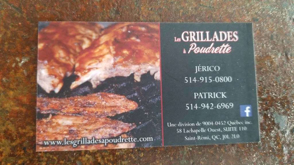 Les Grillades à Poudrette | 58 Rue Lachapelle O #110, Saint-Rémi, QC J0L 2L0, Canada | Phone: (514) 915-0800