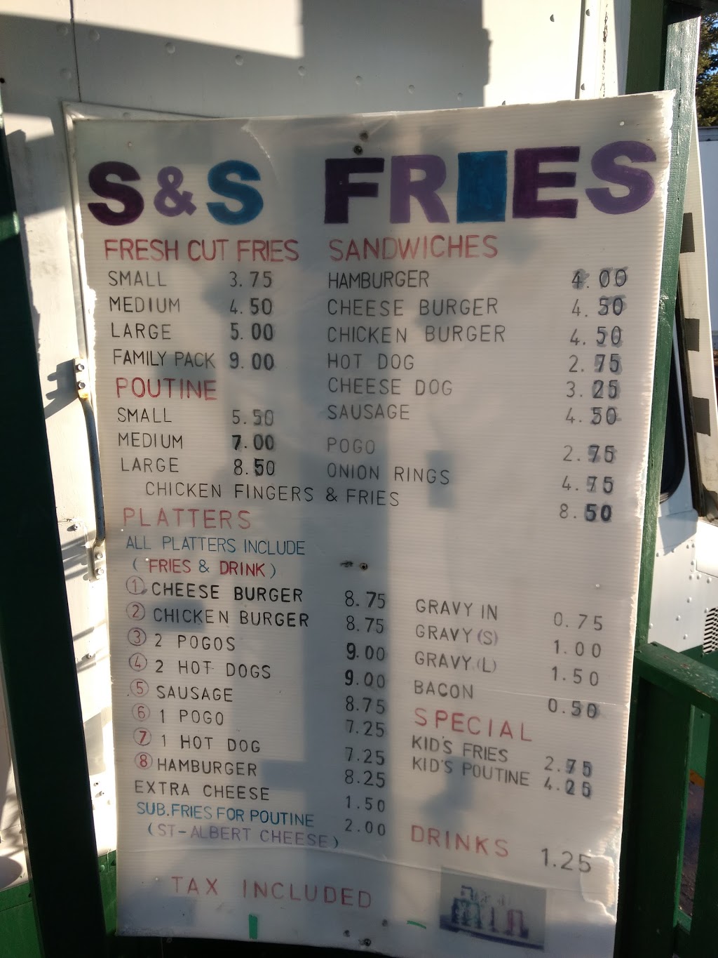 S&S Fries | 2283-2421 Greenbank Rd, Nepean, ON K2J 5J7, Canada | Phone: (613) 796-8828
