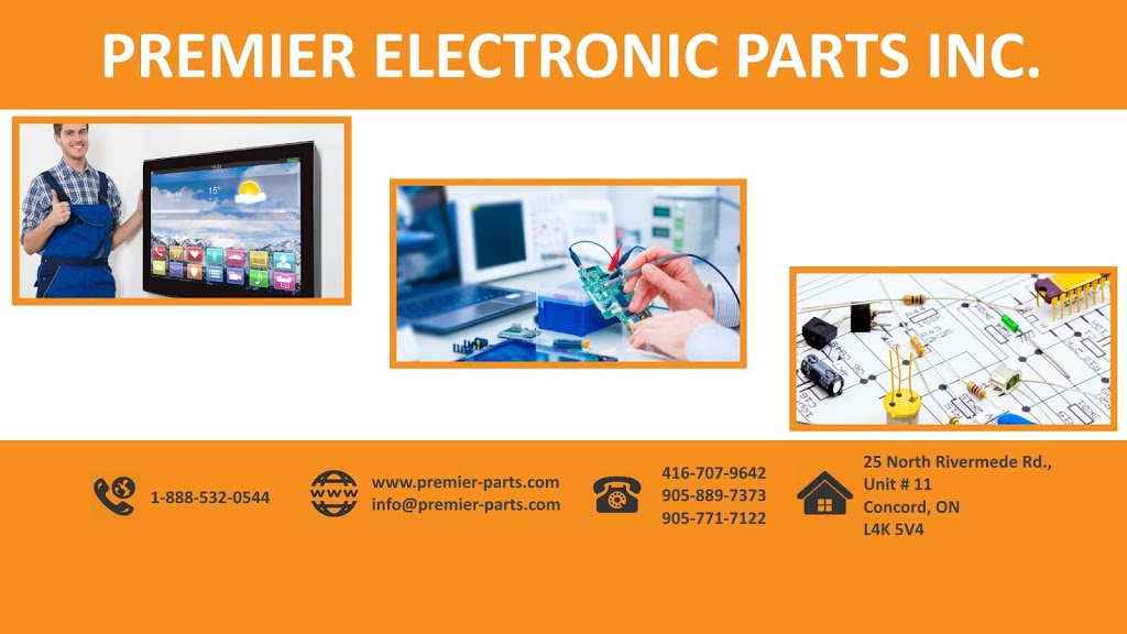Premier Electronic Parts Inc | 25 N Rivermede Rd #11, Concord, ON L4K 5V4, Canada | Phone: (905) 532-0544