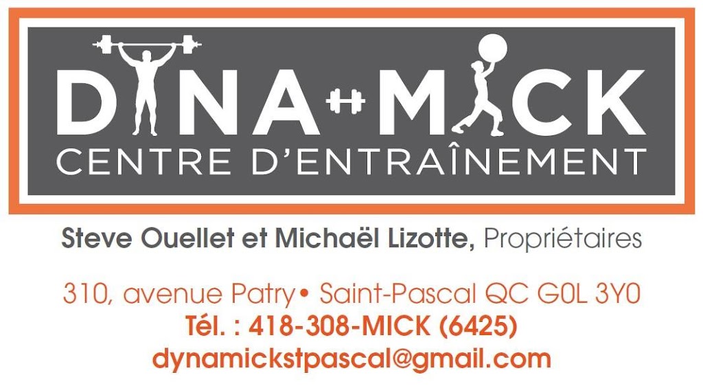 Dyna-Mick Centre dentraînement | 310 Av. Patry, Saint-Pascal, QC G0L 3Y0, Canada | Phone: (418) 308-6425