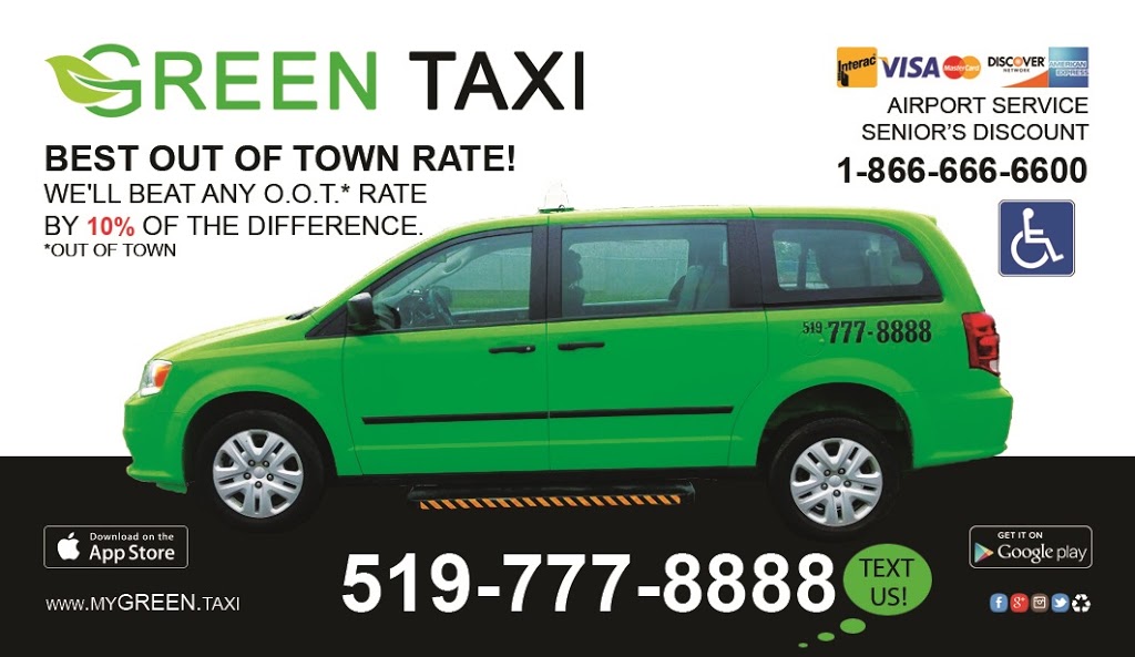 GREEN TAXI | 141 Falcon St, London, ON N5W 4Z2, Canada | Phone: (519) 777-8888