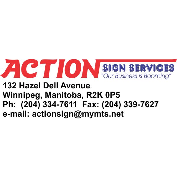 Action Sign Services | 132 Hazel Dell Ave, Winnipeg, MB R2K 0P5, Canada | Phone: (204) 334-7611