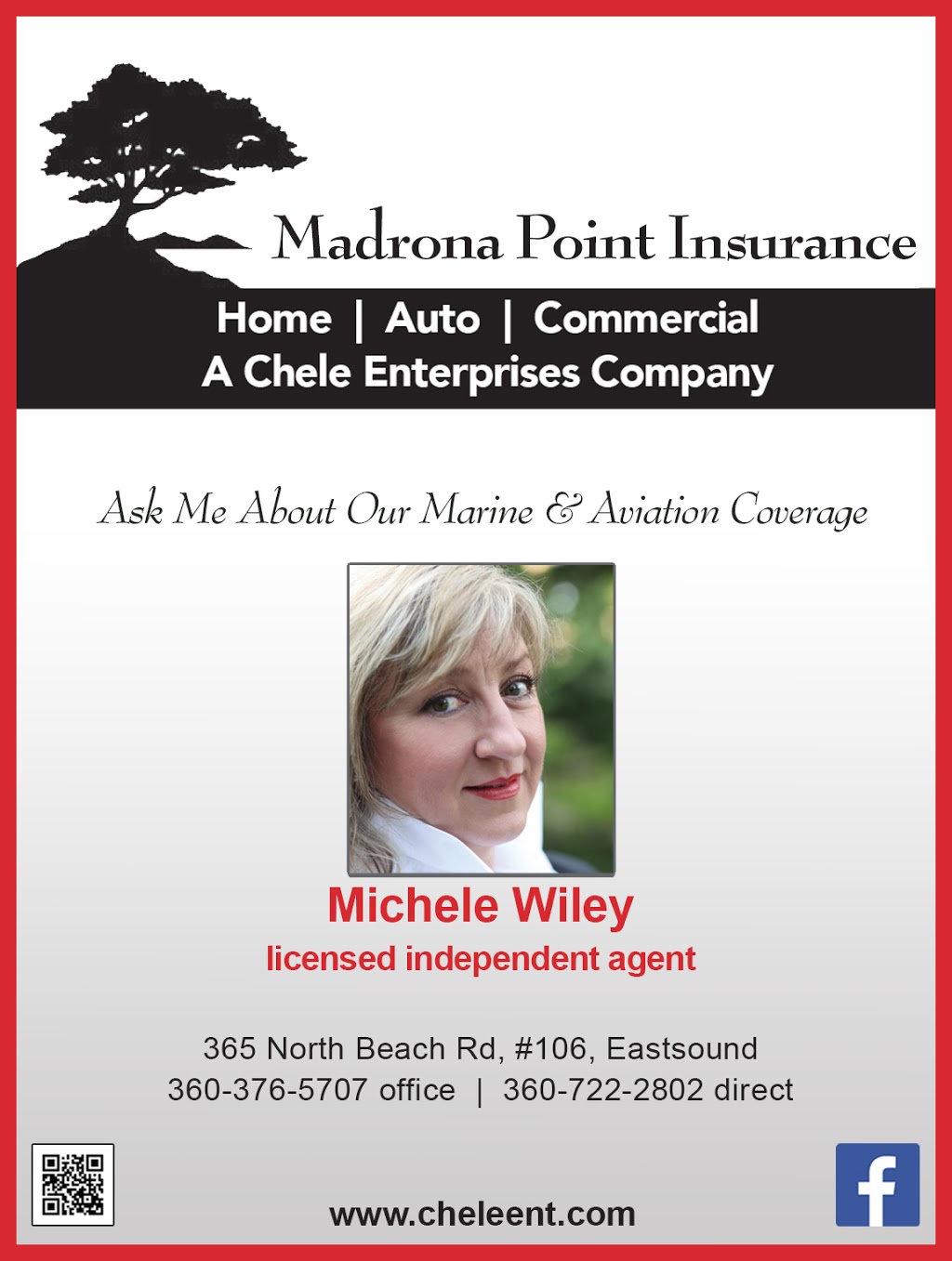 Madrona Point Insurance, A Chele Enterprises LLC Company | 294 A St, Eastsound, WA 98245, USA | Phone: (360) 376-5707