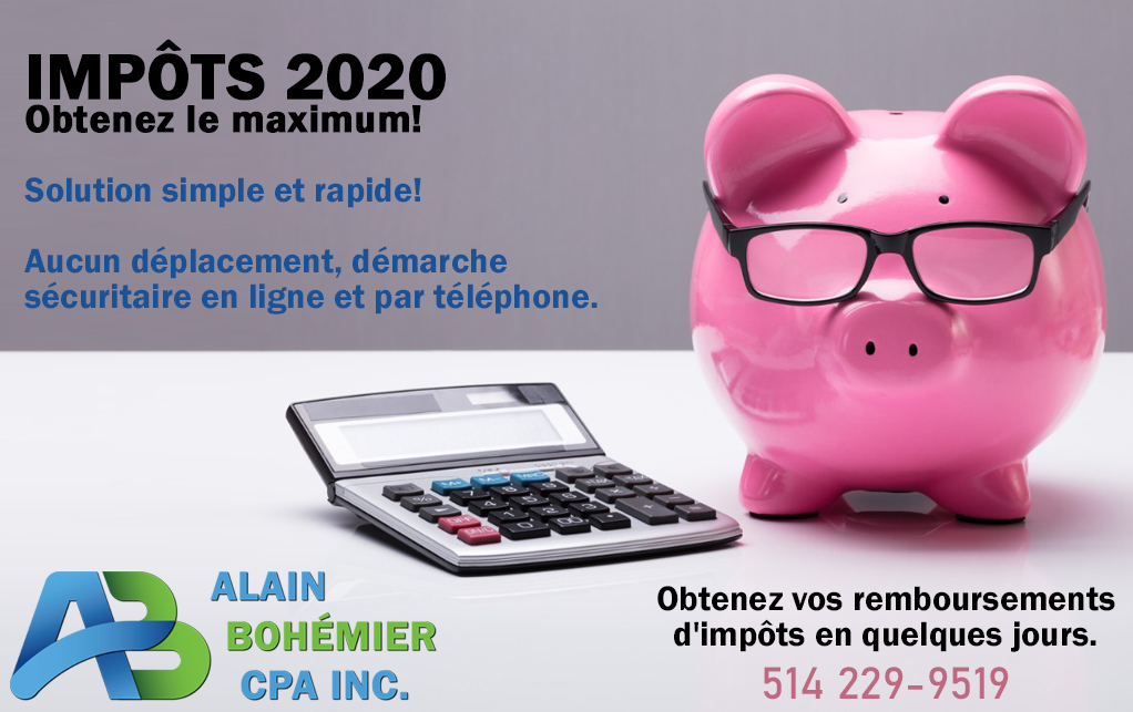Alain Bohémier CPA Inc. | 87 5e Av, LÉpiphanie, QC J5X 3T8, Canada | Phone: (514) 229-9519