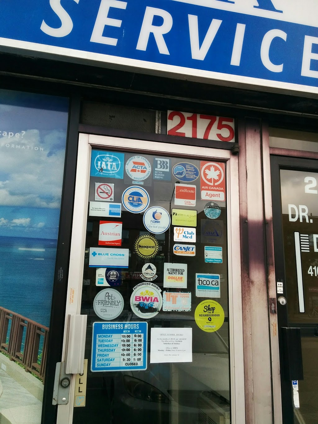 Adria Travel Service Ltd | 2175 Bloor St W, Toronto, ON M6S 1N2, Canada | Phone: (416) 767-2196