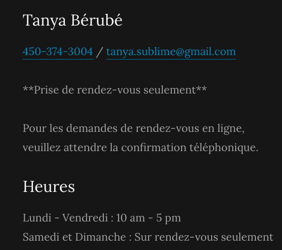 Tanya Bérubé Massothérapie | point of interest | 238 Rue Principale, Beauharnois, QC J6N 0J5, Canada | 4503743004 OR +1 450-374-3004