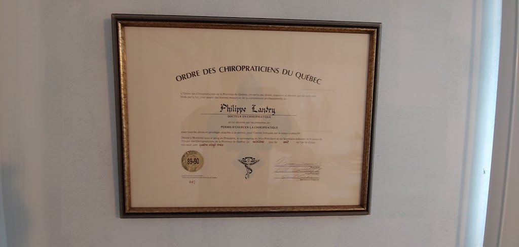 Clinique Chiropratique Dr Philippe R.Landry | 5210 Rue Principale, Saint-Félix-de-Valois, QC J0K 2M0, Canada | Phone: (450) 803-8970