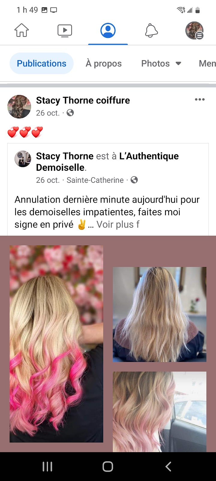 Stacy Thorne coiffure | 501 Bd Cadieux, Beauharnois, QC J6N 0R4, Canada | Phone: (438) 885-1808