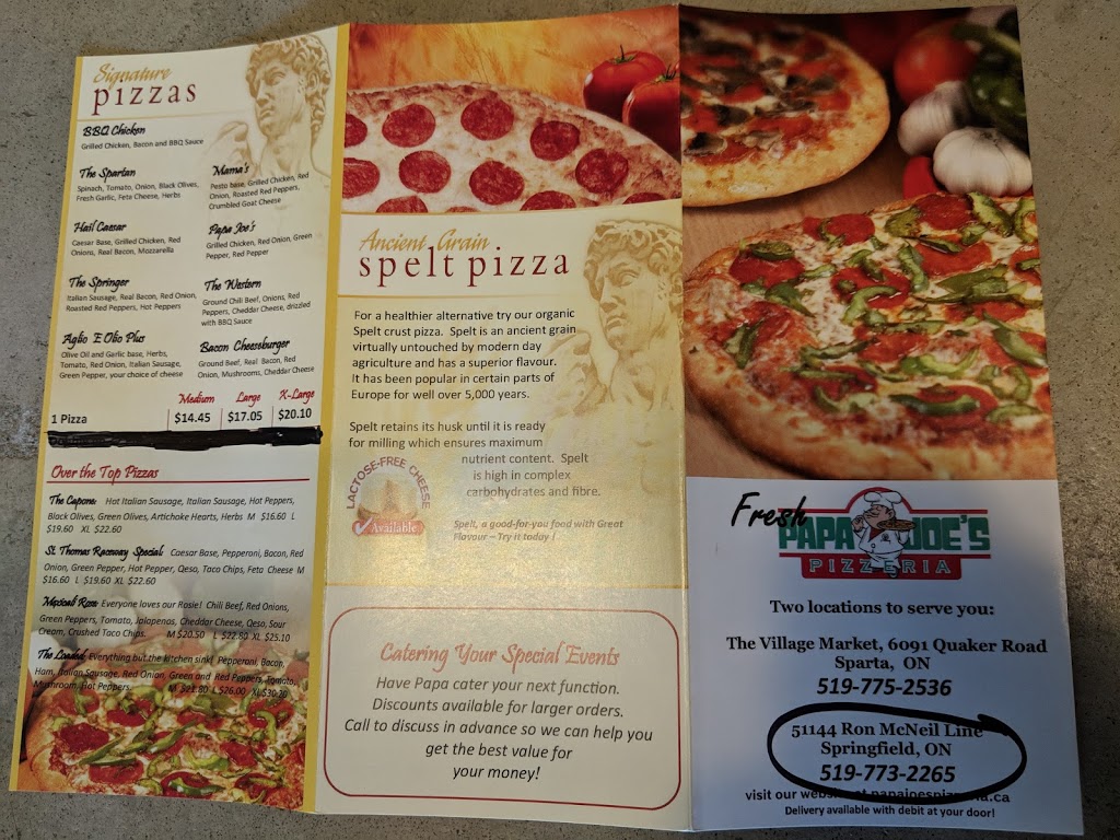 Papa Joes | 51144 Ron McNeil Line, Springfield, ON N0L 2J0, Canada | Phone: (519) 773-2265