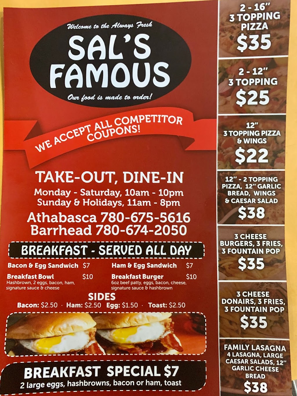 Sal's Famous - 5329 49 St #5319, Barrhead, AB T7N 1P3, Canada