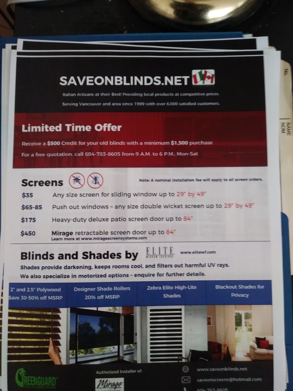 Save on Blinds | 103 6060 Balsam St, Vancouver, BC V6M 4C1, Canada | Phone: (604) 783-8605
