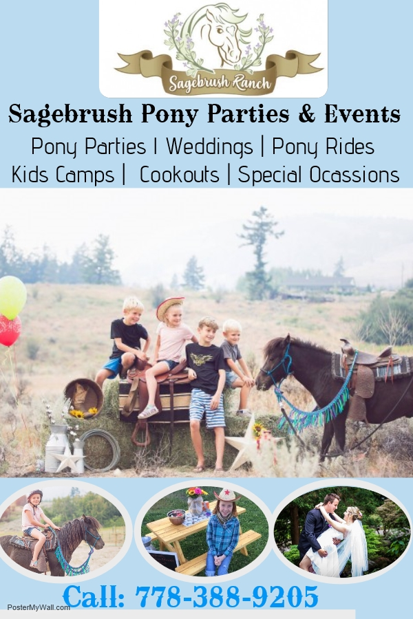 Sagebrush Pony Parties and Events | 726 Sheep Creek Road, Kaleden, BC V0H 1K0, Canada | Phone: (778) 388-9205