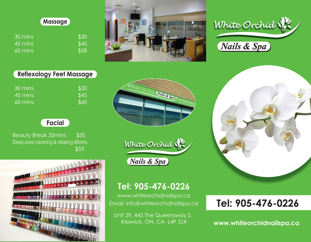 White Orchid Nails & Spa | 443 The Queensway S Unit 29, Keswick, ON L4P 3J4, Canada | Phone: (905) 476-0226