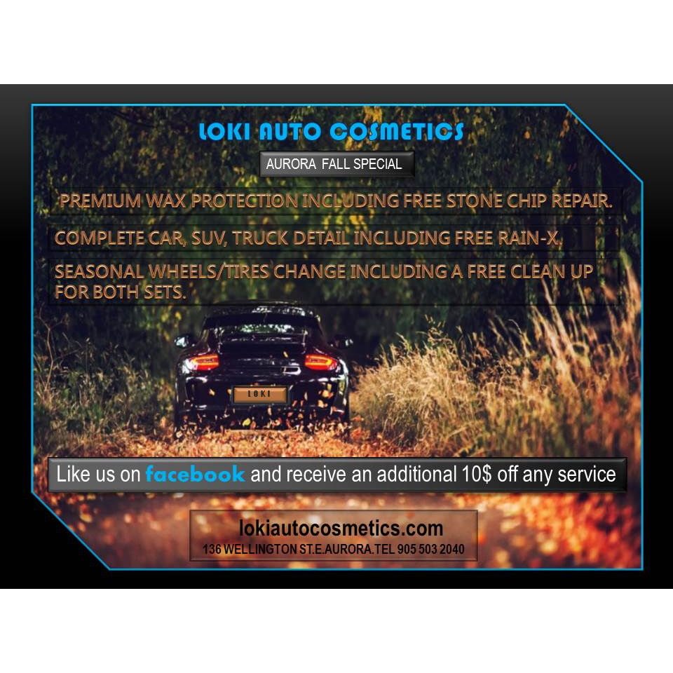 Spa For Cars (Loki Auto Cosmetics Inc.) | 136 Wellington St E #2, Aurora, ON L4G 1J1, Canada | Phone: (905) 503-2040