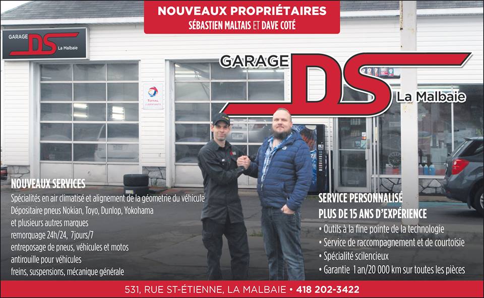 Garage DS La Malbaie | 531 Rue St Étienne, La Malbaie, QC G5A 1J3, Canada | Phone: (418) 202-3422