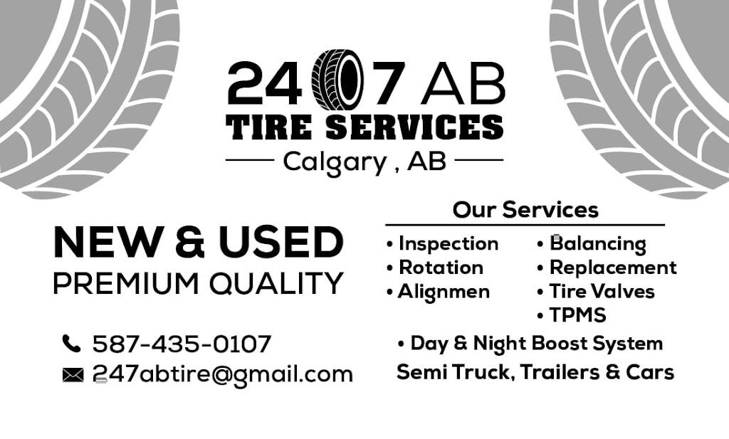 24/7 AB Tire services ltd | 631 Taradale Dr NE, Calgary, AB T3J 4K2, Canada | Phone: (587) 435-0107