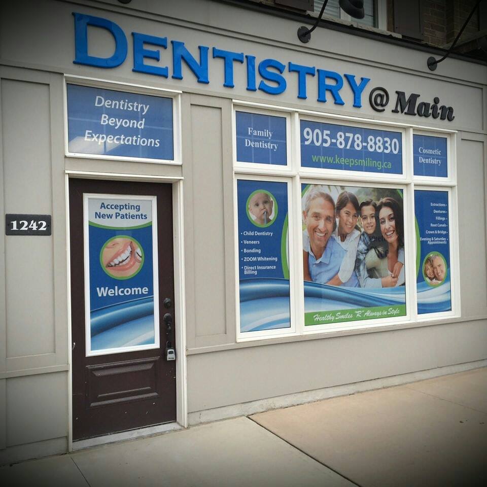 Dentistry @ Main | 1242 Main St E, Milton, ON L9T 8M7, Canada | Phone: (905) 878-8830