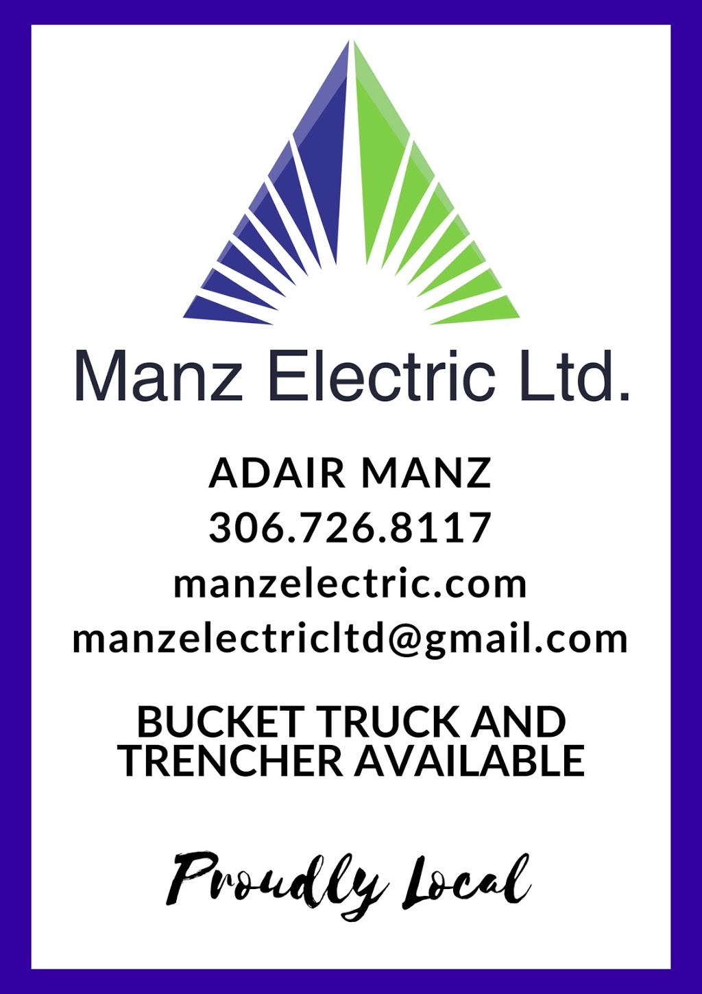 Manz Electric Ltd. | Box 226, Earl Grey, SK S0G 1J0, Canada | Phone: (306) 726-8117