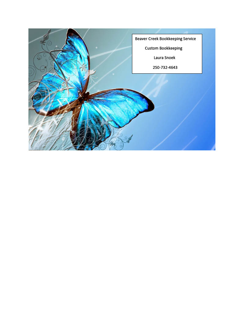 Beaver Creek Bookkeeping Services | 8429 Bland Rd, Port Alberni, BC V9Y 8N6, Canada | Phone: (250) 732-4643