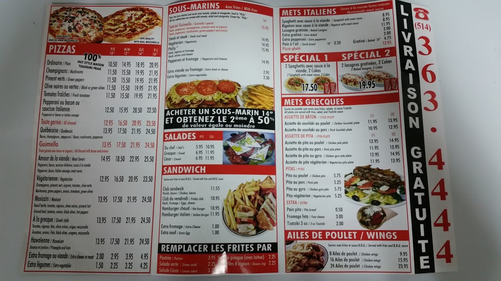 Guimello Pizza | 9160 Rue Airlie, LaSalle, QC H8R 2A5, Canada | Phone: (514) 363-4444