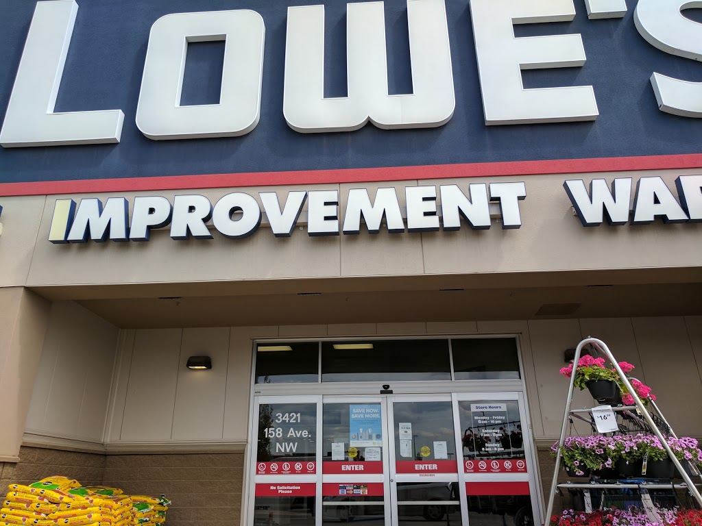 Lowes Home Improvement | 3421 158 Ave NW, Edmonton, AB T5Y 0S5, Canada | Phone: (780) 456-2030
