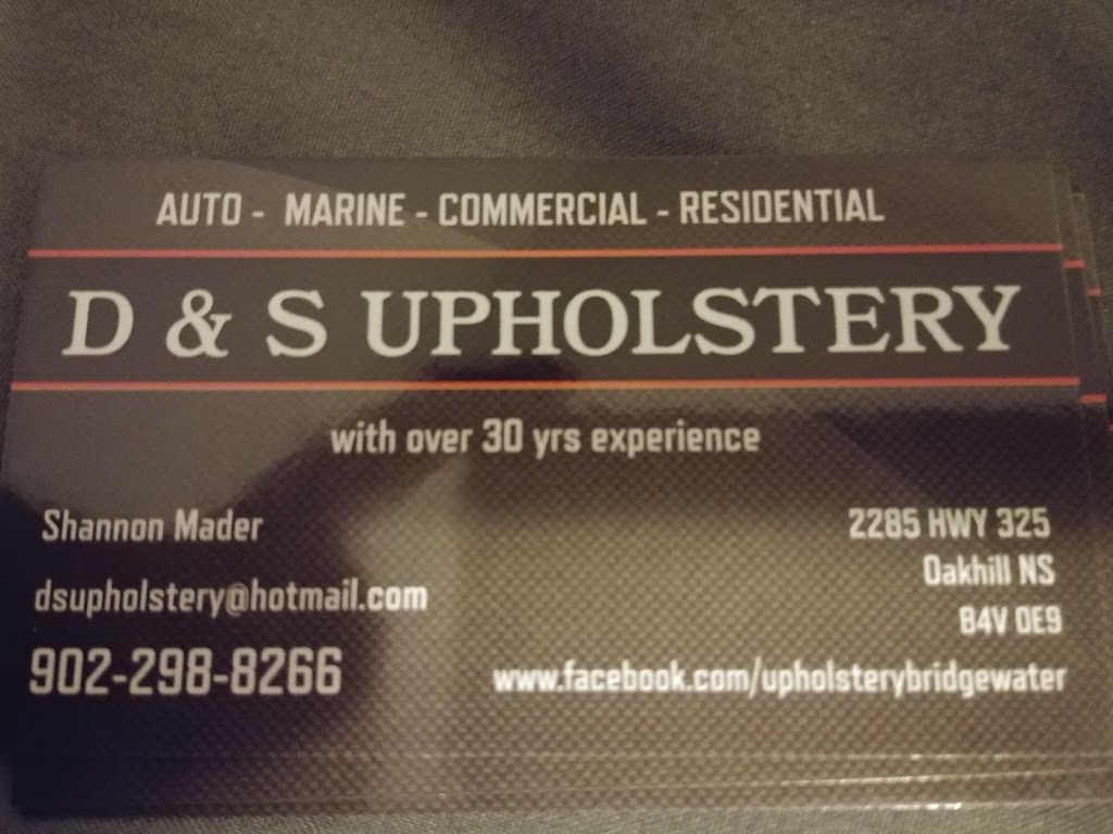 D & S Upholstery | 2285 NS-325, Oak Hill, NS B4V 0E9, Canada | Phone: (902) 298-8266