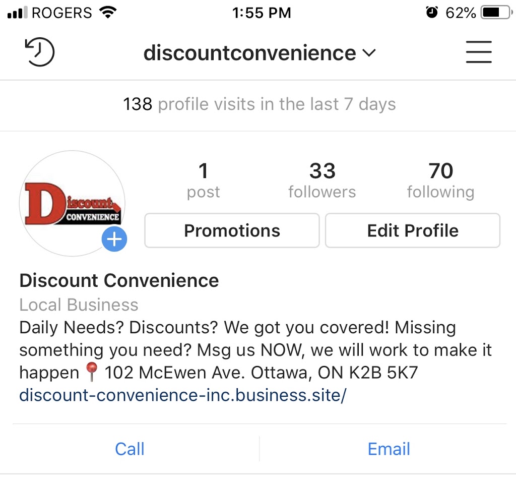 Discount Convenience Inc. | 102 McEwen Ave, Ottawa, ON K2B 5K7, Canada | Phone: (613) 890-8852