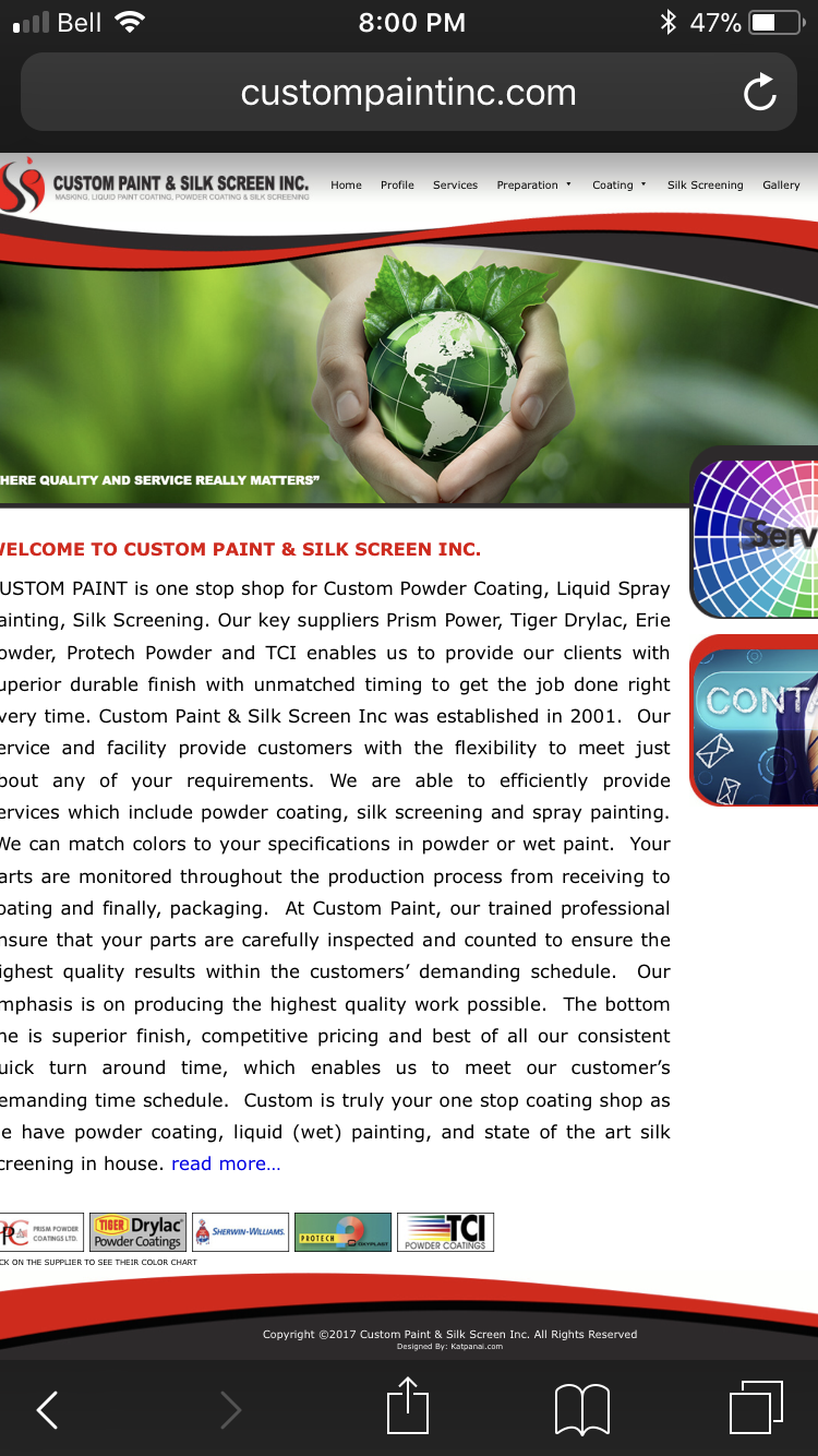 Custom Paint And Screen Printing Inc. | 130 Snidercroft Rd, Concord, ON L4K 2K1, Canada | Phone: (905) 761-7885
