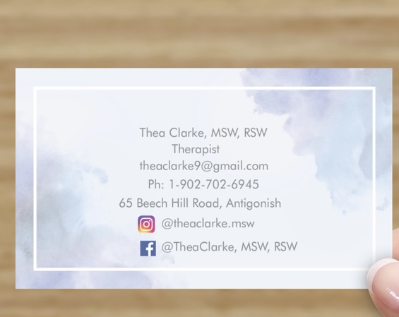 Thea Clarke, MSW | 65 Beech Hill Rd, Antigonish, NS B2G 2P9, Canada | Phone: (902) 703-1723