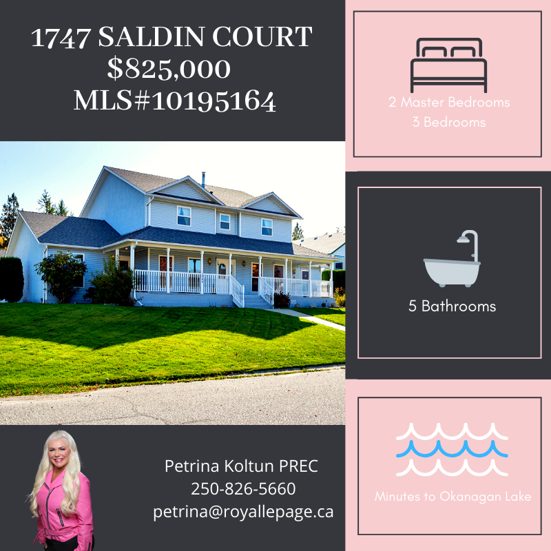 Petrina Koltun PREC - Royal LePage Kelowna/Lake Country | #5, 10058, BC-97, Lake Country, BC V4V 1P8, Canada | Phone: (250) 826-5660