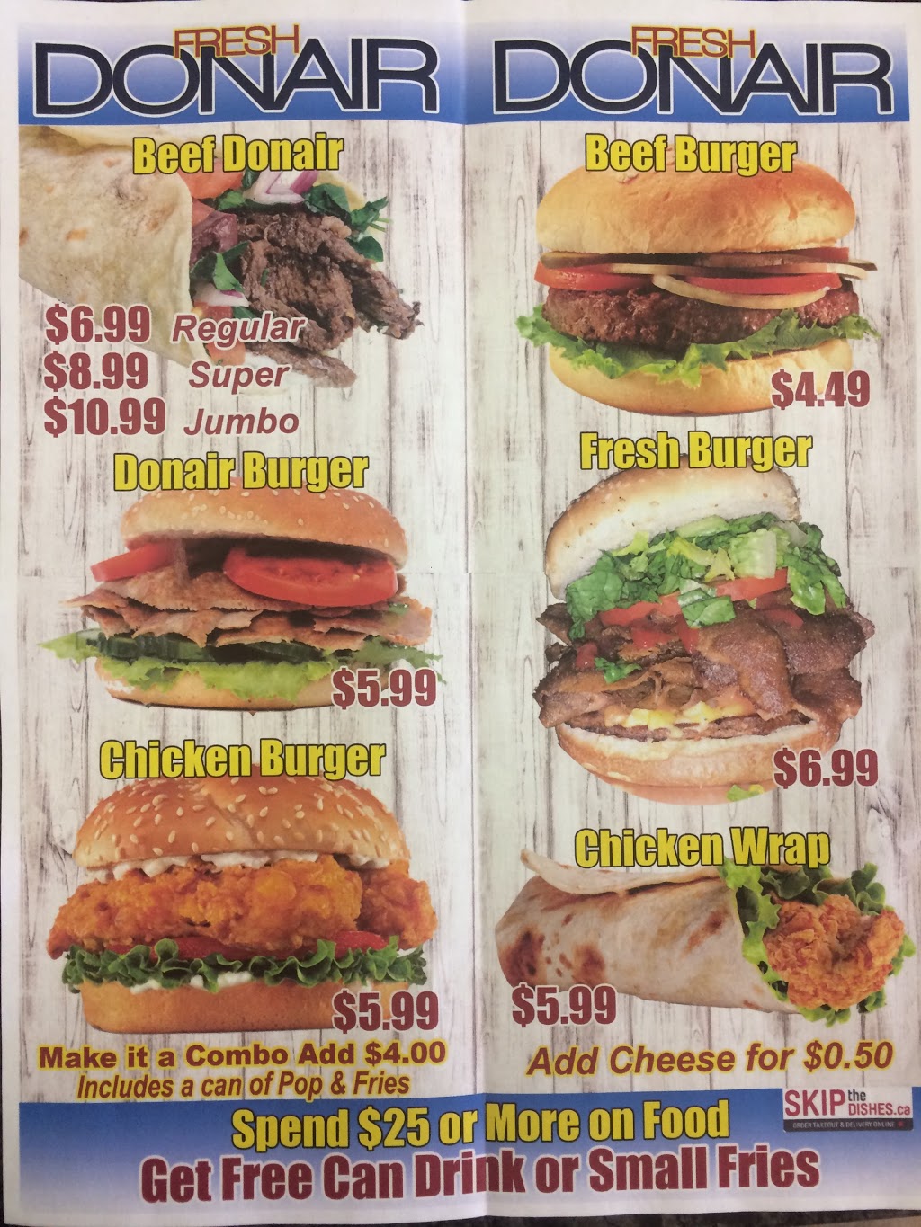 Fresh Donair | 6502 132 Ave NW, Edmonton, AB T5A 0J8, Canada | Phone: (780) 705-2286