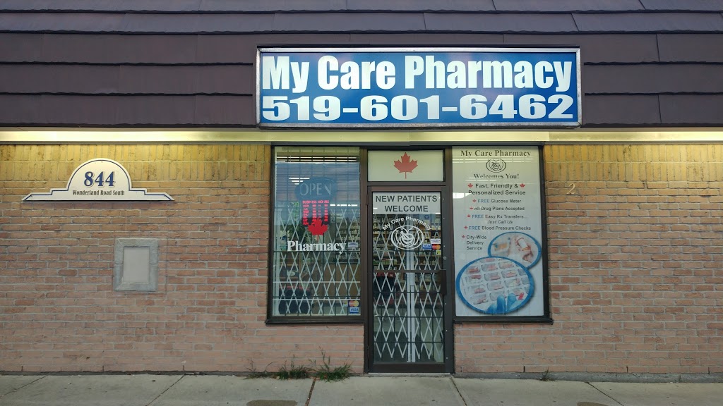 My Care Pharmacy | 844 Wonderland Rd S, London, ON N6K 2V8, Canada | Phone: (519) 601-6462