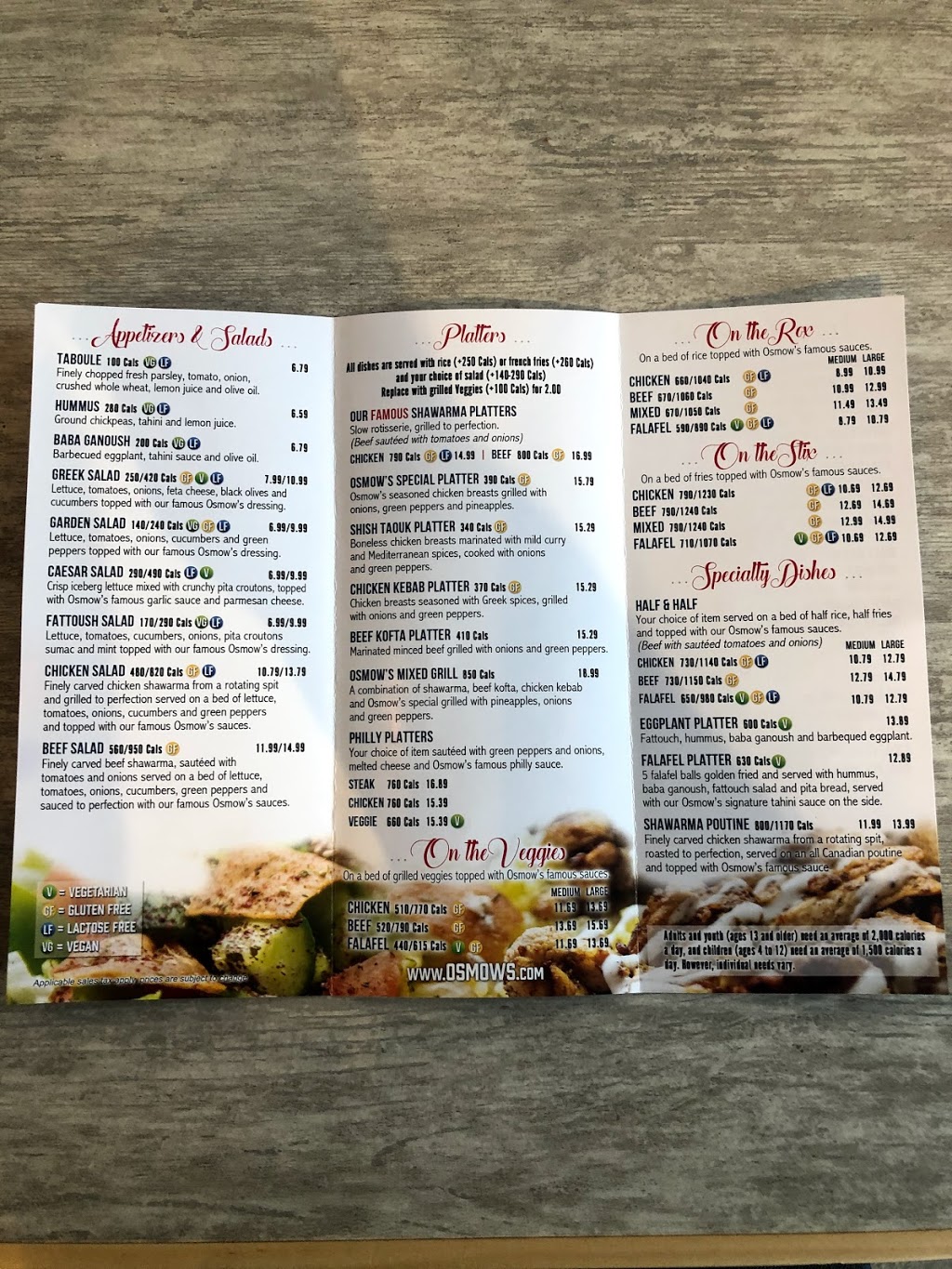 Osmows Shawarma | 3-25 Stonebridge Boulevard, Wasaga Beach, ON L9Z 0C1, Canada | Phone: (705) 422-2098