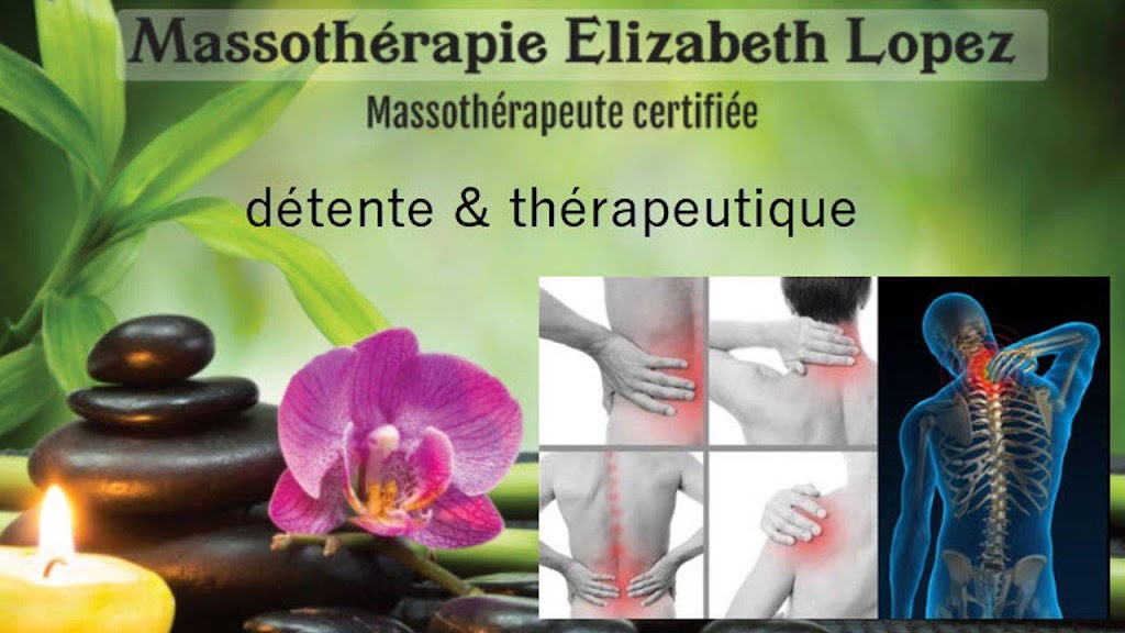 Massothérapie Elizabeth Lopez | 25 Rue Roger Lussier, Victoriaville, QC G6S 1M3, Canada | Phone: (819) 806-9569