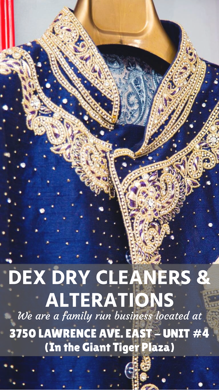 Dex Cleaners and Alterations | 3750 Lawrence Ave E Unit 3, Scarborough, ON M1G 1R1, Canada | Phone: (416) 431-0955