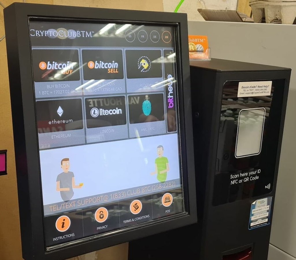 Bitcoin ATM / Depanneur Soleil by CryptoClubBTM | 9558 Rue Jean-Milot, LaSalle, QC H8R 1X7, Canada | Phone: (833) 258-2282