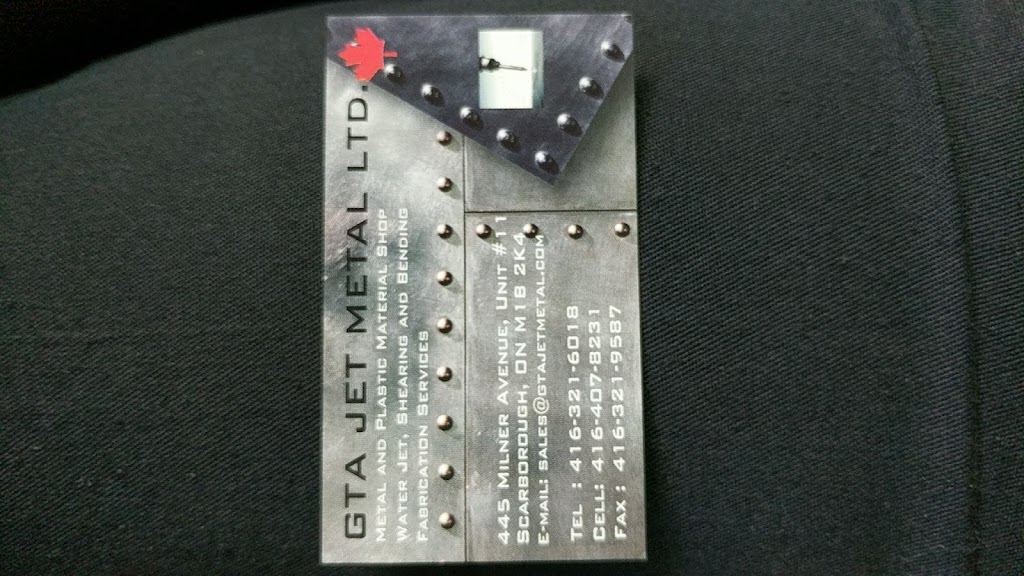 GTA Jet Metal LTD | 445 Milner Ave Unit #11, Scarborough, ON M1B 2K4, Canada | Phone: (416) 321-6018