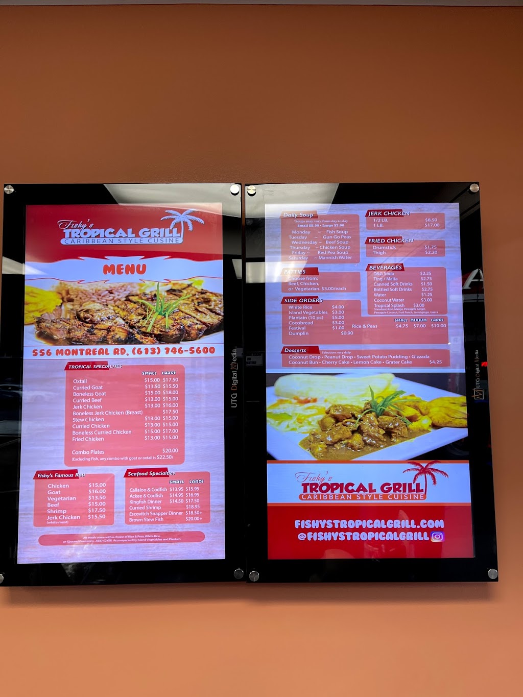 Fishys Tropical Grill | 556 Montréal Rd, Ottawa, ON K1K 0T9, Canada | Phone: (613) 746-5600