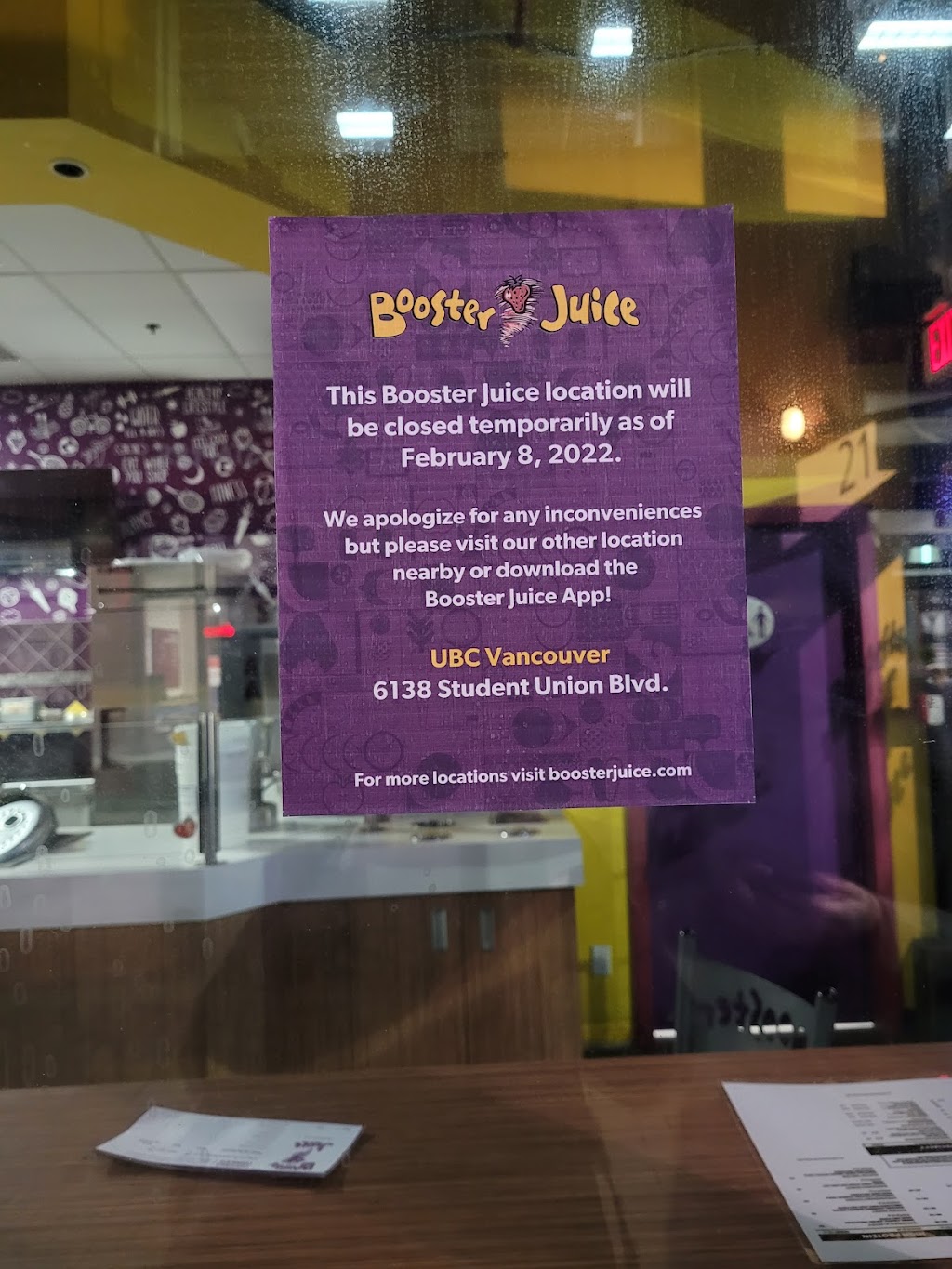 Booster Juice | 2162 Western Parkway Unit #106B (UBC Marketplace, Vancouver, BC V6T 1V6, Canada | Phone: (604) 568-6001