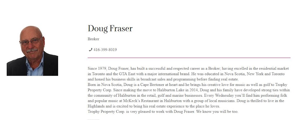 Trophy Property Corp. | 235 Highland St, Haliburton, ON K0M 1S0, Canada | Phone: (705) 457-8899